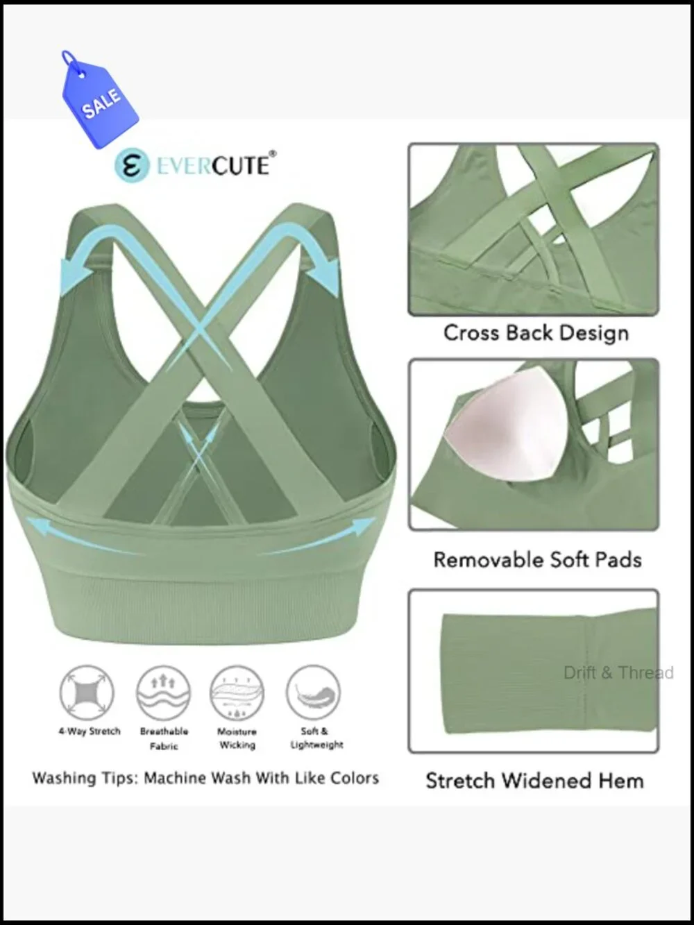 Padded Medium Support Criss Cross Strappy Seamless Sports Bra